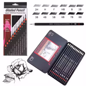 12Pcs Different Shades Sketching Pencils